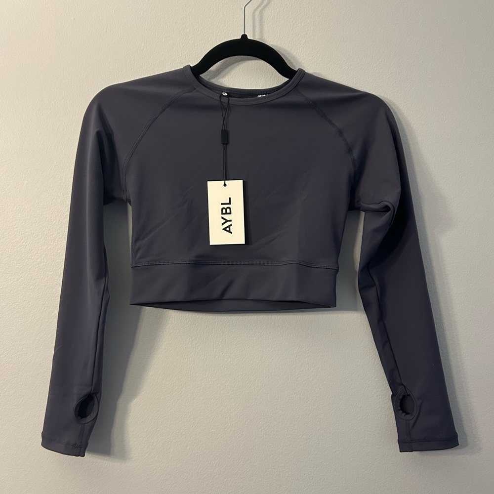 NWT- AYBL Core Long Sleeve Crop Top
